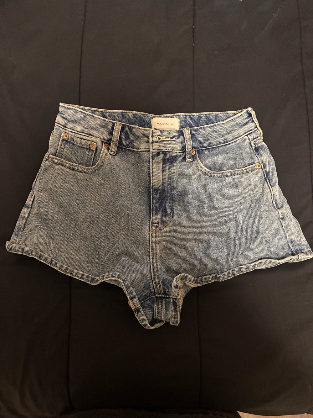 PacSun Vintage-Inspired Light Blue High Rise Denim Shorts